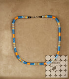 Express Yourself Blue and Orange Beaded Necklace