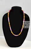 Express Yourself Orange and Pink Women's Beaded Necklace
