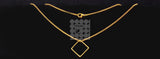 Gold Necklace Gold Square Layering Necklace