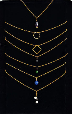 Gold Layering Resonance Necklaces