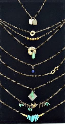 Layering Brass Resonance Necklaces