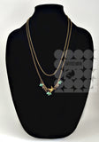 Layering Brass Turquoise Charm Set