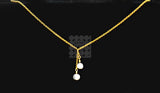 Gold Layering Necklace with Pearl Drops