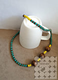 Express Yourself Yellow and Blue Women's Beaded Necklace