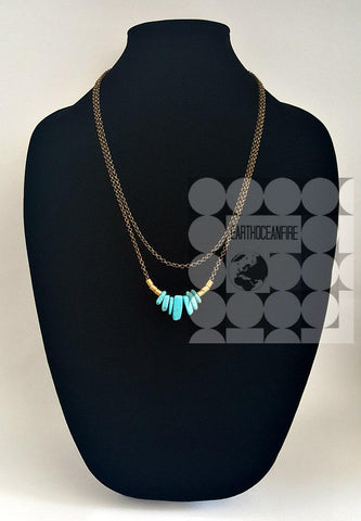 Layering Brass Collar Pendant Set