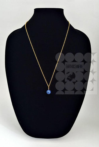 Gold Layering Chain with Blue Lapis