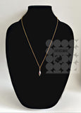 Gold Layering Chain with  Purple Amethyst Drop