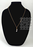 Gold Layering Necklace with Pearl Drops