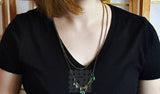 Layering Brass Turquoise Charm Set