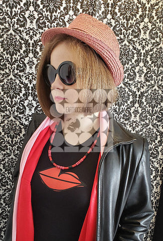 Express Yourself Pink and Red Women's Beaded Necklace