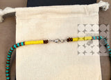 Express Yourself Yellow and Blue Women's Beaded Necklace