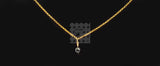 Gold Layering Necklace with Black Onyx Drop