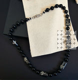 Black and White Asian Necklace
