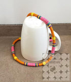 Express Yourself Orange and Pink Women's Beaded Necklace