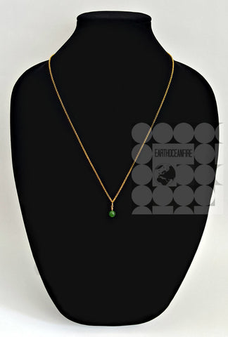 Gold Green Irish Layering Necklace