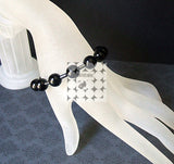 Women's Gemstone Beaded Black Bracelet