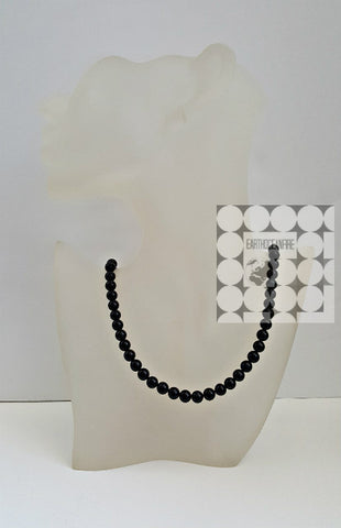 Women's Gemstone Beaded Black Necklace