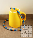 Express Yourself Blue and Orange Beaded Necklace